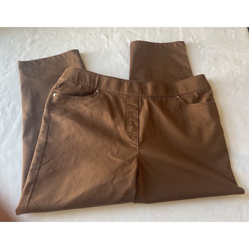 Alfred Dunner Brown Pants Pockets‎ Women's 14